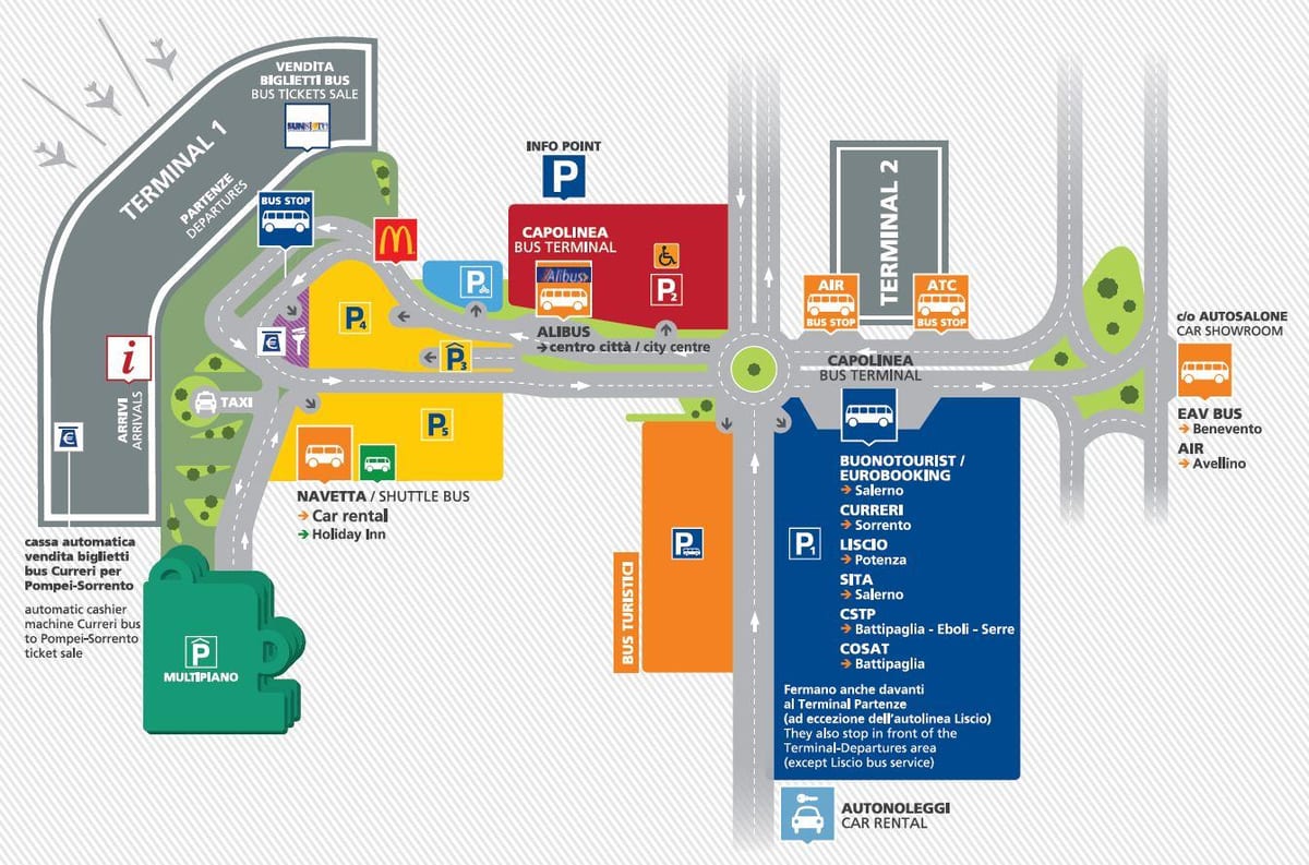 napoli mapa do aeroporto