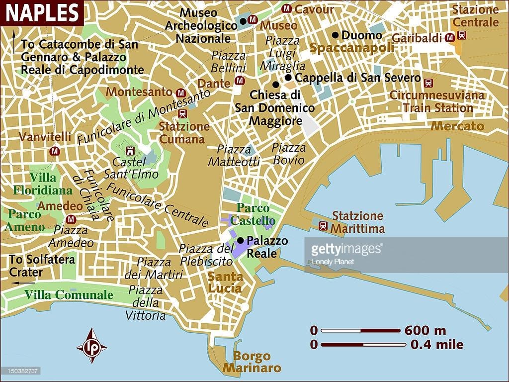 da cidade de nápoles mapa