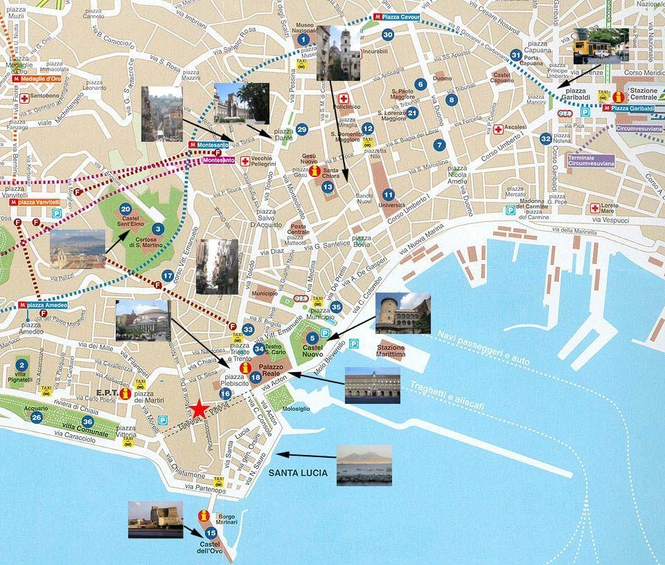 Mapa de nápoles porta