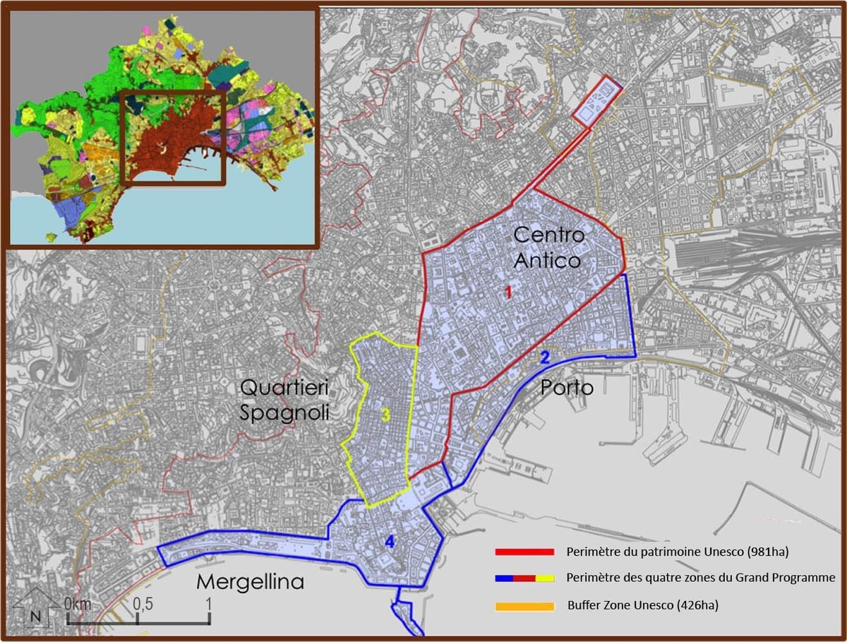 Mapa de nápoles centro histórico