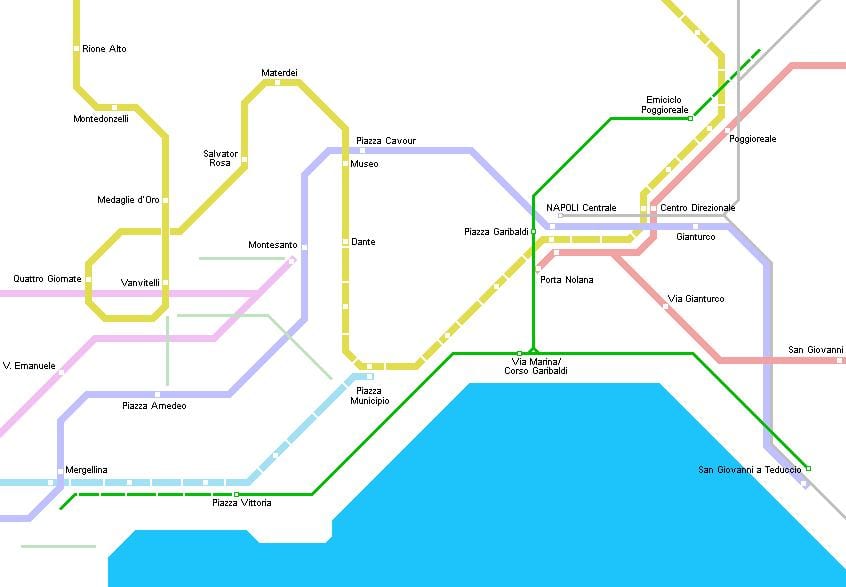 Mapa de nápoles eléctrico 