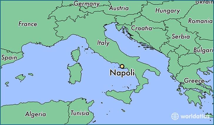 Mapa de nápoles, itália