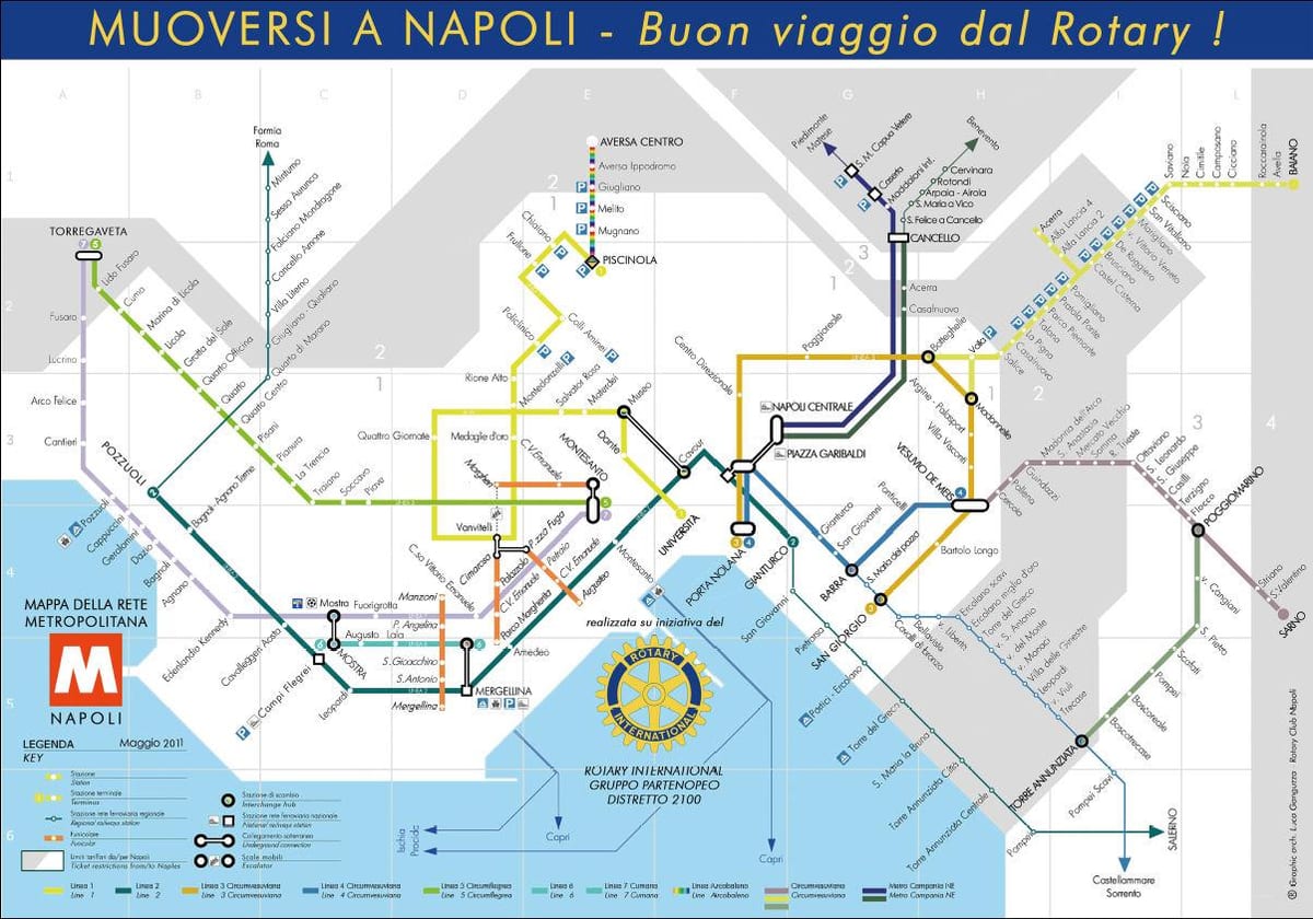 nápoles, itália mapa do metrô