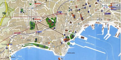 Napoli mapa da cidade