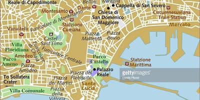 Da cidade de nápoles mapa