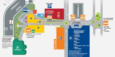 Aeroporto de Capodichino mapa