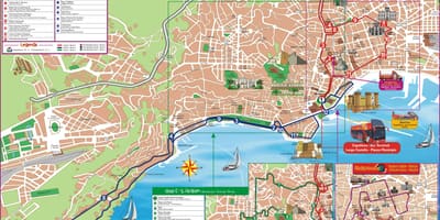 Mapa de nápoles rotas de ônibus