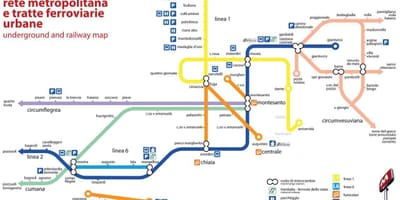 Napoli mapa de transporte