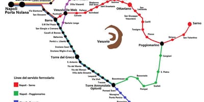 Napoli trem mapa