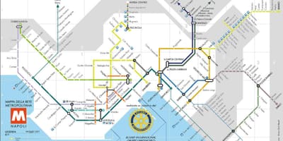 Nápoles, itália mapa do metrô
