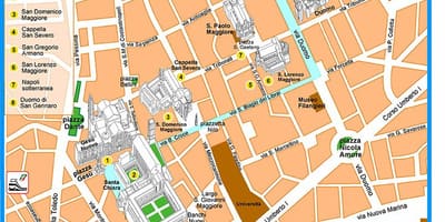 Mapa de nápoles spaccanapoli